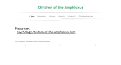 Desktop Screenshot of children-of-the-amphioxus.com